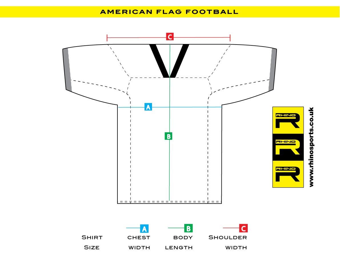 American Flag Football Sizing Guide Rhino Sports